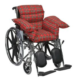 Wheelchair Cushion for Pressure Sore Relief;  Seat Cushion for Wheelchair;  Comfort Pillow Cushion for Seniors and Elderly;  Plaid