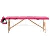 Foldable Massage Table 4 Zones Wood Pink