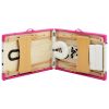 Foldable Massage Table 2 Zones Wood White and Pink