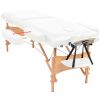 2-Zone Folding Massage Table 3.9" Thick White