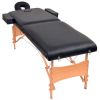 2-Zone Folding Massage Table 3.9" Thick Black