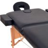 2-Zone Folding Massage Table 3.9" Thick Black