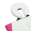 4-Zone Foldable Massage Table Aluminum White and Pink