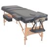 3-Zone Folding Massage Table 3.9" Thick Black