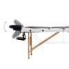 Foldable Massage Table 4 Zones Wood Black and White