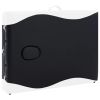 3-Zone Foldable Massage Table Aluminum Black and White