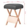 Folding Massage Stool with 4.7" Thick Seat Black