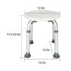 Medical Bathroom Safety Shower Tub Aluminium Alloy Bath Chair Bench with Adjustable Height White