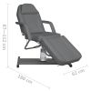 Massage Table Gray 70.9"x24.4"x(34.3"-44.1")