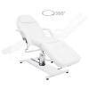 Massage Table White 70.9"x24.4"x(34.3"-44.1")