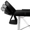 Black Foldable Massage Table 2 Zones with Aluminum Frame