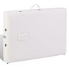 Cream White Foldable Massage Table 3 Zones with Wooden Frame