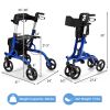 2 In 1 Folding Aluminum Seniors With Seat Rollator Walker