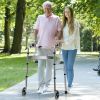 Bi-Level Armrests Adjustable Rehabilitation Equipment Folding Walker