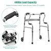 Bi-Level Armrests Adjustable Rehabilitation Equipment Folding Walker