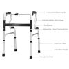 Bi-Level Armrests Adjustable Rehabilitation Equipment Folding Walker