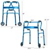 Bi-Level Armrests Adjustable Rehabilitation Equipment Folding Walker