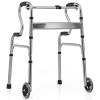 Bi-Level Armrests Adjustable Rehabilitation Equipment Folding Walker